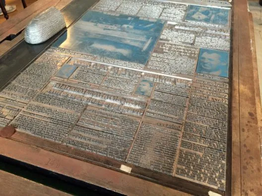 Image of a litho printing plate ready for ink